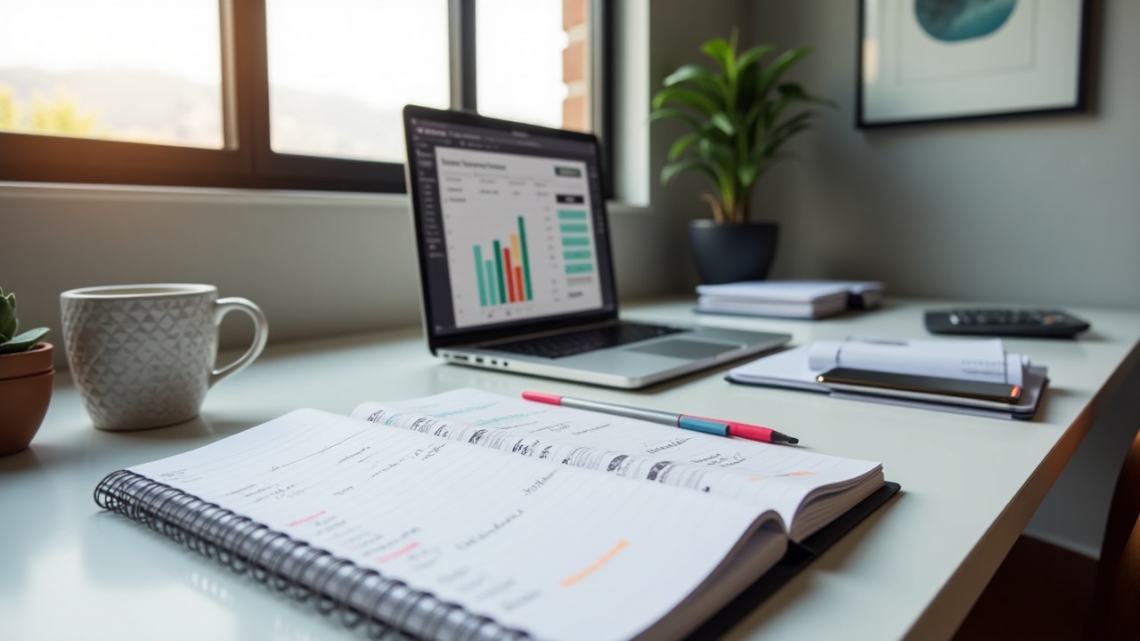 Financial journal workspace